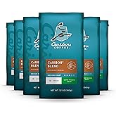Caribou Coffee, Medium Roast Naturally Decaffeinated Ground Coffee - Caribou Blend 72 Ounces (6 Bags of 12 Ounces)