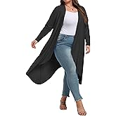 OLRIK Plus Size Cardigan for Women Trendy Lightweight Fall Clothes Long Duster Cardigans for Women with Pockets