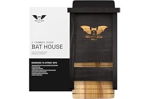 The Complete Black Bat House for Outdoors - Clean Your Backyard from Mosquitoes - Bat Box without Paint Inside - One Chamber Bat Hose - Easy to Hang - Wildyard