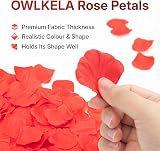 OWLKELA 1200pcs Red Rose Petals Artificial Silk Decoration Waterproof Do Not view 3