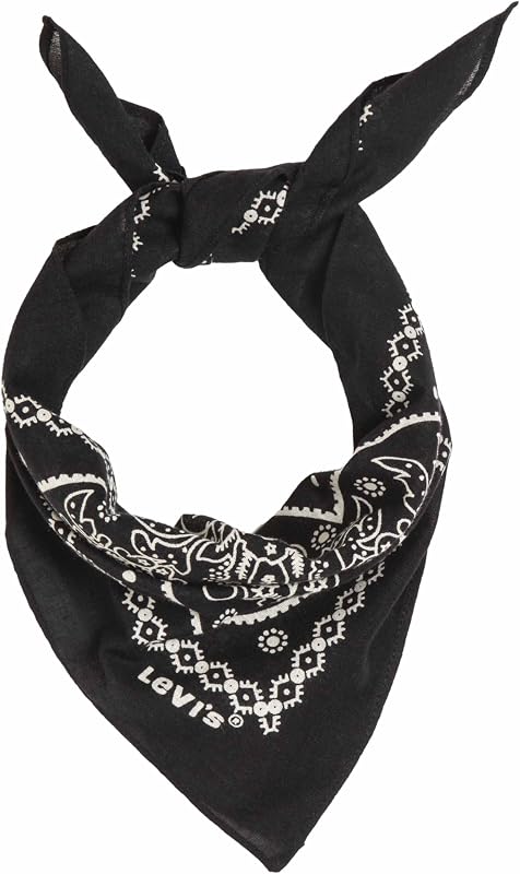 Paisley bandana de levi, chal man, preto (preto comum), tamanho único