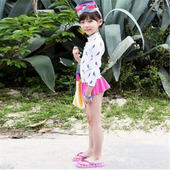 Amazon 子供 水着 女の子 ラッシュガード 3点セット 長袖 キッズ 可愛い ガールズ 体型カバー S 4xl 水着 通販
