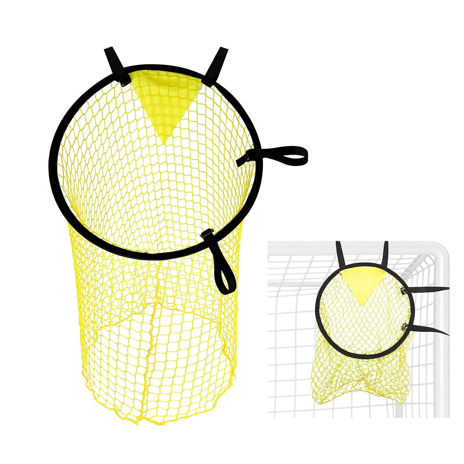 ZSRVAJ Football Target Net, Yellow, Nylon, 12 inches, For Football, Soccer Training Accuracy Practice