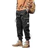 XYXIONGMAO Multi Pocket Cargo Pants for Men Japanese High Street Pants Drawstring Cargo Pants for Men Hip Hop Sweatpants