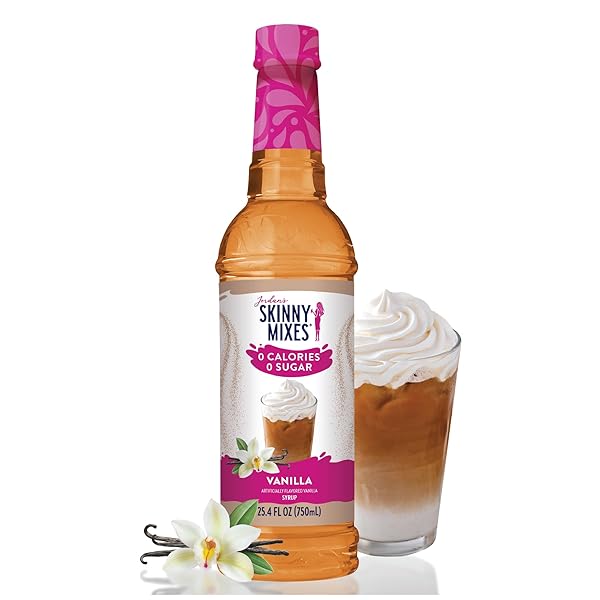 JORDAN’S SKINNY MIXES SUGAR FREE COFFEE SYRUP, VANILLA...