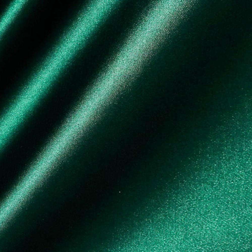 Hunter Green Satin Fabric 60" Inch Wide 50 Yards By Roll (FB)