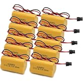 GLESOURCE 3.6V 900mAh Emergency/Exit Light ELB-B001 Battery Compatible for Lithonia ELB B001 ELBB001 Lithonia EU2C M6 LED Emergency Light Interstate ANIC1566 Unitech 0253799(10 Pack)
