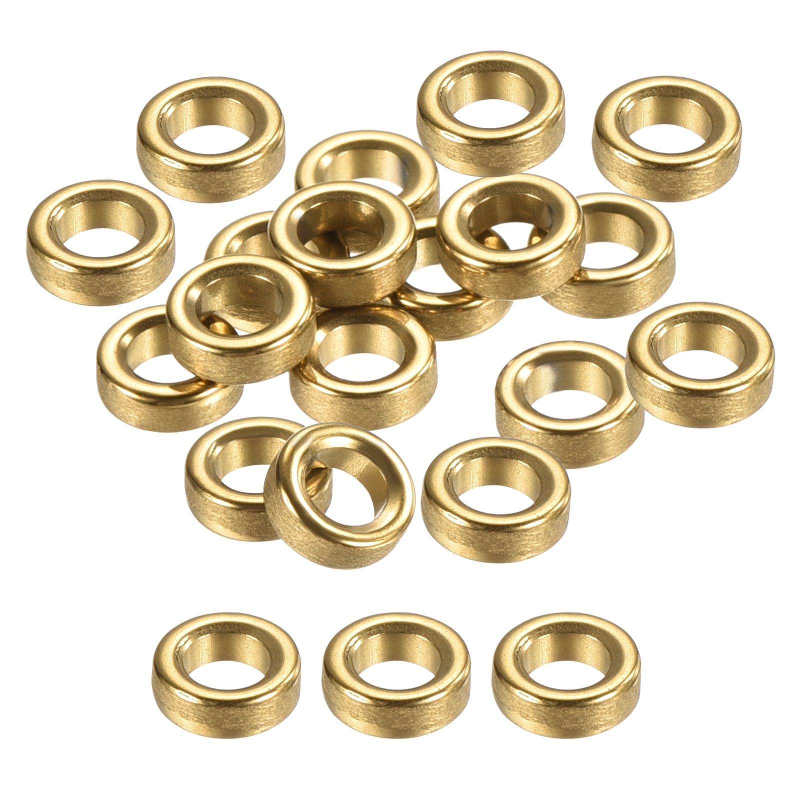 PATIKIL 0.19 Inch Fishing Rod Guide Rings, 50Pcs Ceramic Guides Rings Fish Rod Repair Kit Fishing Pole Eyelet Replacement for Freshwater Saltwater, Gold