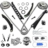 GDO 5.4 Timing Chain Kit with Water Pump, Oil Pump, Cam Phaser Tensioner VVT Valves for 2004-2009 Ford F-150 2005-2010 Lincoln Navigator 5.4L 3V Triton 3R2Z-6A257-DA