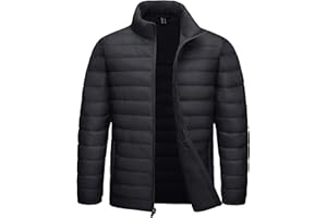 TACVASEN Men's Lightweight Puffer Jacket Winter Quilted Puffy Jackets Warm Water-Resistant Windproof Insulated Coats