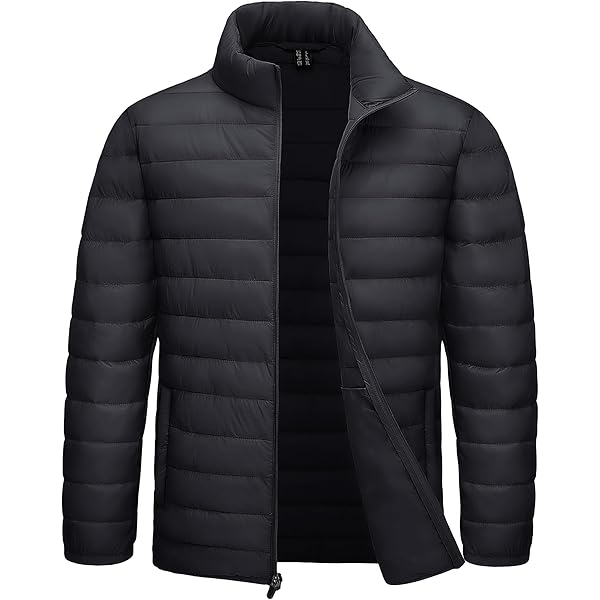 Winter Men Stand Collar Down Jacket Mens Lightweight Slim