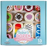 Baker's Dozen Wooden Donuts, 13 Assorted Colorful Wood Eats! Pastries by Imagination Generation