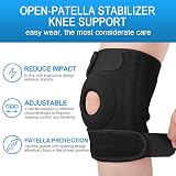AVIDDA Knee Support 2 Pack Open Patella 3 Straps Compression Sleeve Black view 5