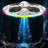 Mini UFO Drone for Kids – RC Plane Flying Airplane Toy Remote Control Helicopter with LED Lights, Auto Hover, 2 Batteries(14 Min Flight)