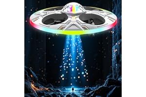Mini UFO Drone for Kids – RC Plane Flying Toy Remote Control Helicopter with LED Lights, Auto Hover, 2 Batteries(14 Min Fligh