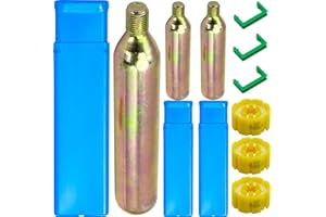 2-3 Pack PFD 24/33 Grams CO2 Cartridge Cylinder 1/2-inch Thread for Inflatable Life Jacket Life Vest Lifesaving Belt for Wate