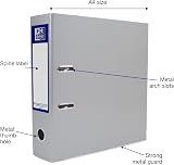 Oxford Premium A4 Lever Arch File Silver 70mm Spine Heavy Duty view 2
