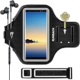 RUNBACH Armband for Galaxy Note 20/10+/9/8,Sweatproof Running Exercise Bag with Fingerprint Touch/Key Holder and Card Slot for Galaxy Note 20/10+/9/8(Black)