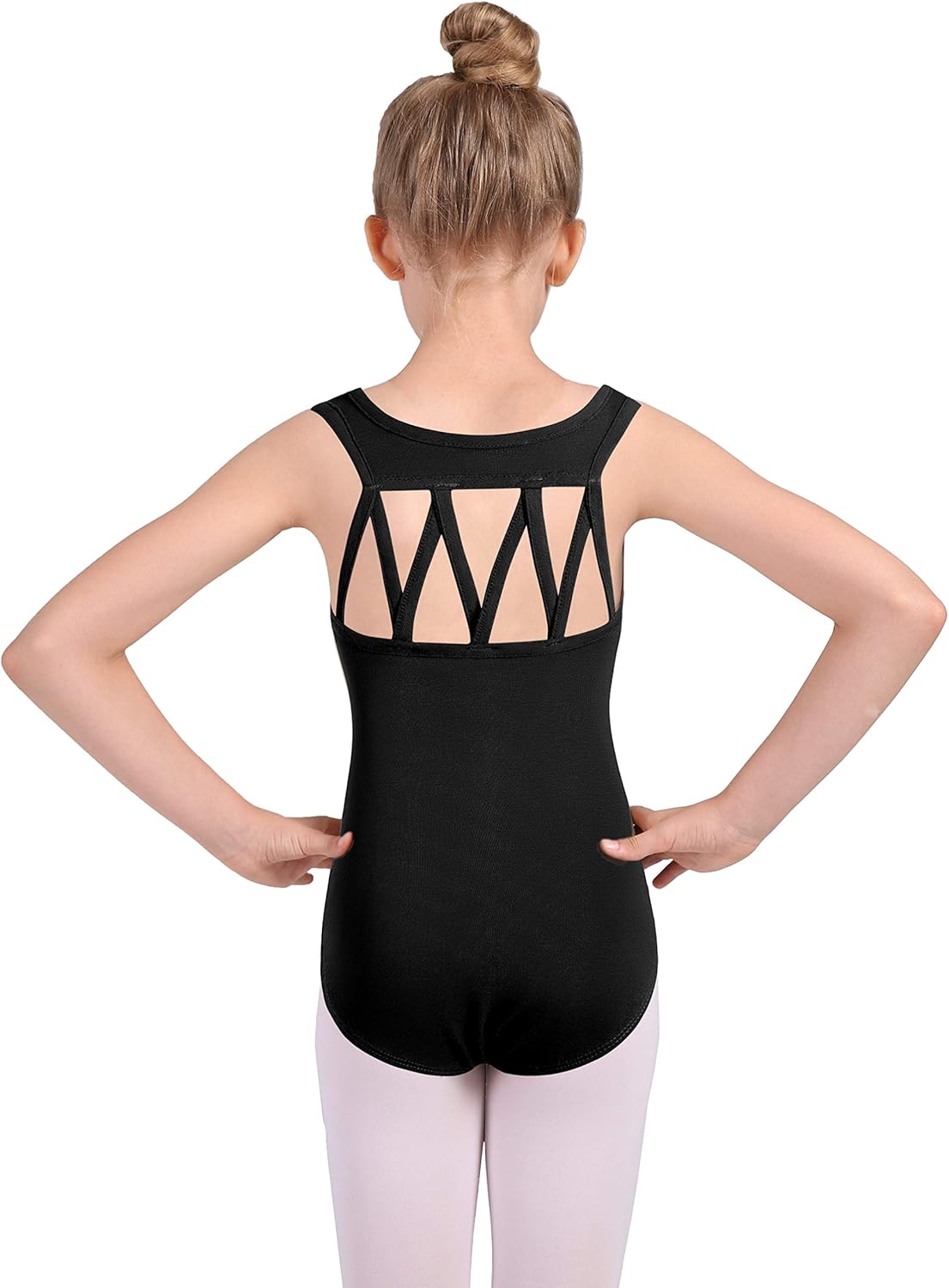 DANSHOW Girls’ M Straps Leotards for Dance Ballet Kids Tank Sleeveless Gymnastics Activewear: Clothing