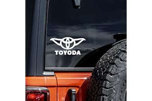VOOL Toyoda Parody Decal Vinyl Sticker Auto Car Truck Wall Laptop | White | 5.5" x 2.5"