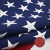 American Flag 3x5 Ft for Outside, TearProof Series Outdoor Use US Flags, Fade Resistant, Long Lasting Polyester USA Flags, High Wind US Flag, Embroidered Stars, Sewn Stripes, 2 Brass Grommets