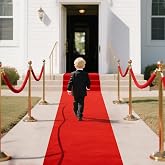 Red Carpet Runner Rug for Party 150gsm 1.3x15FT Thickness Red Rug Runner with 1 Pack Carpet Tape for Wedding Outdoor Accessories, Wedding Party Hallway Rug