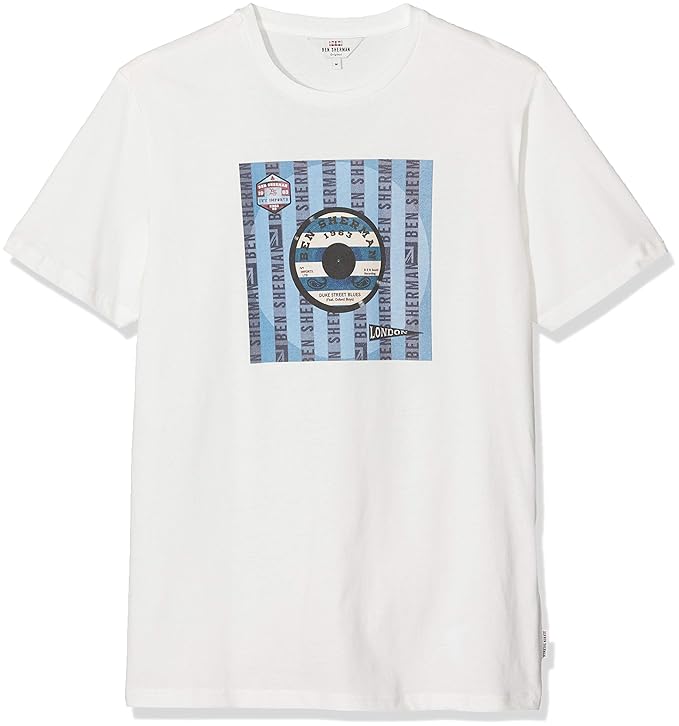 Ben Sherman Herren T-Shirt Vinyl Cover Tee