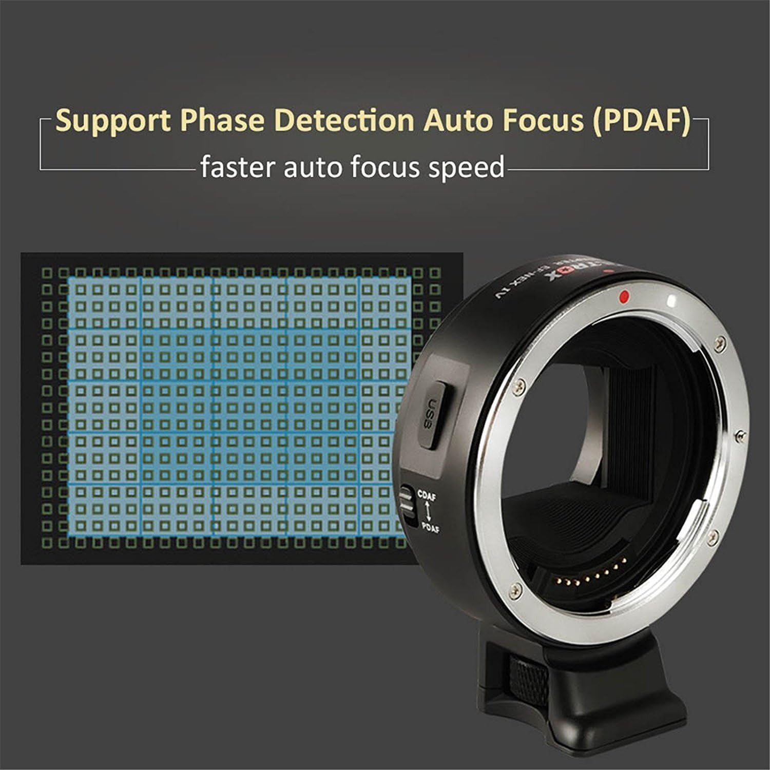 VILTROX EF-NEX IV Auto Focus Lens Mount Adapter Ring compatible with Canon EF EF-S Lens for Sony E Mount Full Frame Support PDAF and CDAF - Image 4