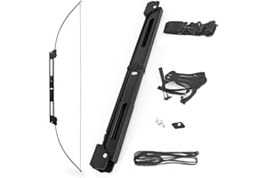 58" Collapsible Bow 25-60Lbs Tactical Survival Two Section Foldable Bow Left or Right Hand for Jungle Hunting Target