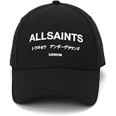 Allsaints Women's Underground Logo Baseball Cap, Cotton Hat with Adjustable Strap, Curved Brim