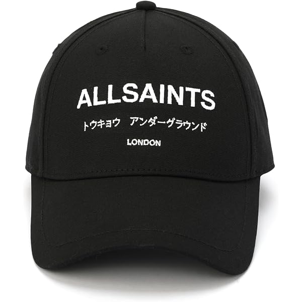 AllSaints Men's Underground Logo Washed Baseball Cap, Cotton Hat