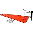 Airport Windsock Corporation 13" X 54" Orange Windsock and 13" Ball Bearing Frame USA Made