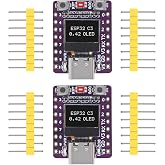 2PCS ESP32-C3 0.42-inch OLED Development Board ESP32 Supermini Development Board WiFi BLE