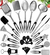 Home Hero Kitchen Utensils Set 41-Piece Stainless Steel Silicone Non-Stick