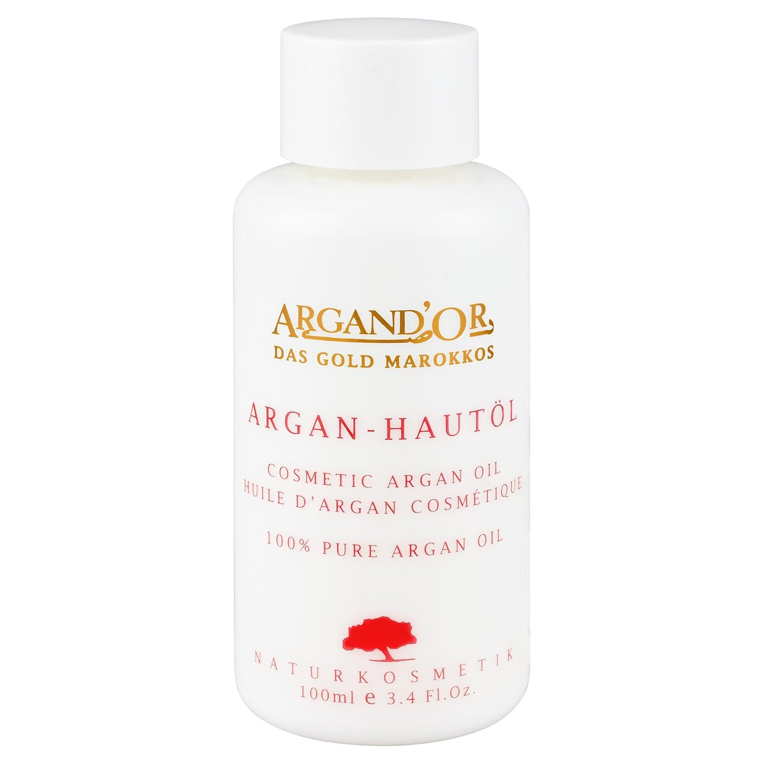 Argand´Or Arganöl pur für Gesicht, Haut und Haare 100 ml Bio und Fair Trade Gesichtspflege und Natur-Kosmetik aus Marokko Vegan und ohne Silikone