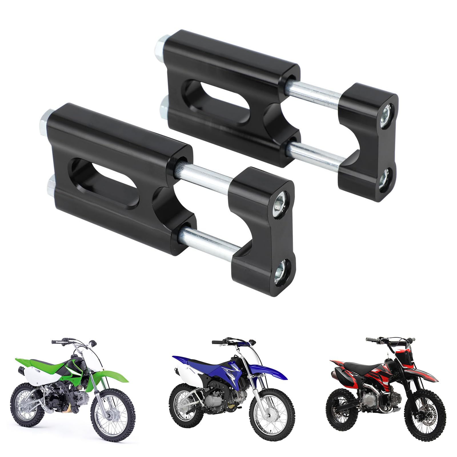 Mini Riser Handlebars USTPO Mini Bike Handlebar Risers 22mm 7/8” Handle Bar Mount Clamp for ...