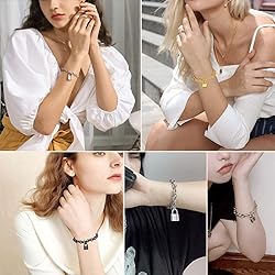 FindChic Chunky Bracelets for Women, with Padlock