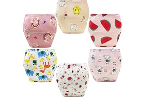 YIKG Upairy Training Pants for Girls Boys,Potty Training Underwear for Toddler,Leakproof Reusable Kid Confident Panties,Children's Potty Underwear 100% Cotton Comfortable for 2T-6T(6PCS,L)