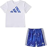 adidas baby-boys Poly Tee Aop 3s Short Set(infant)