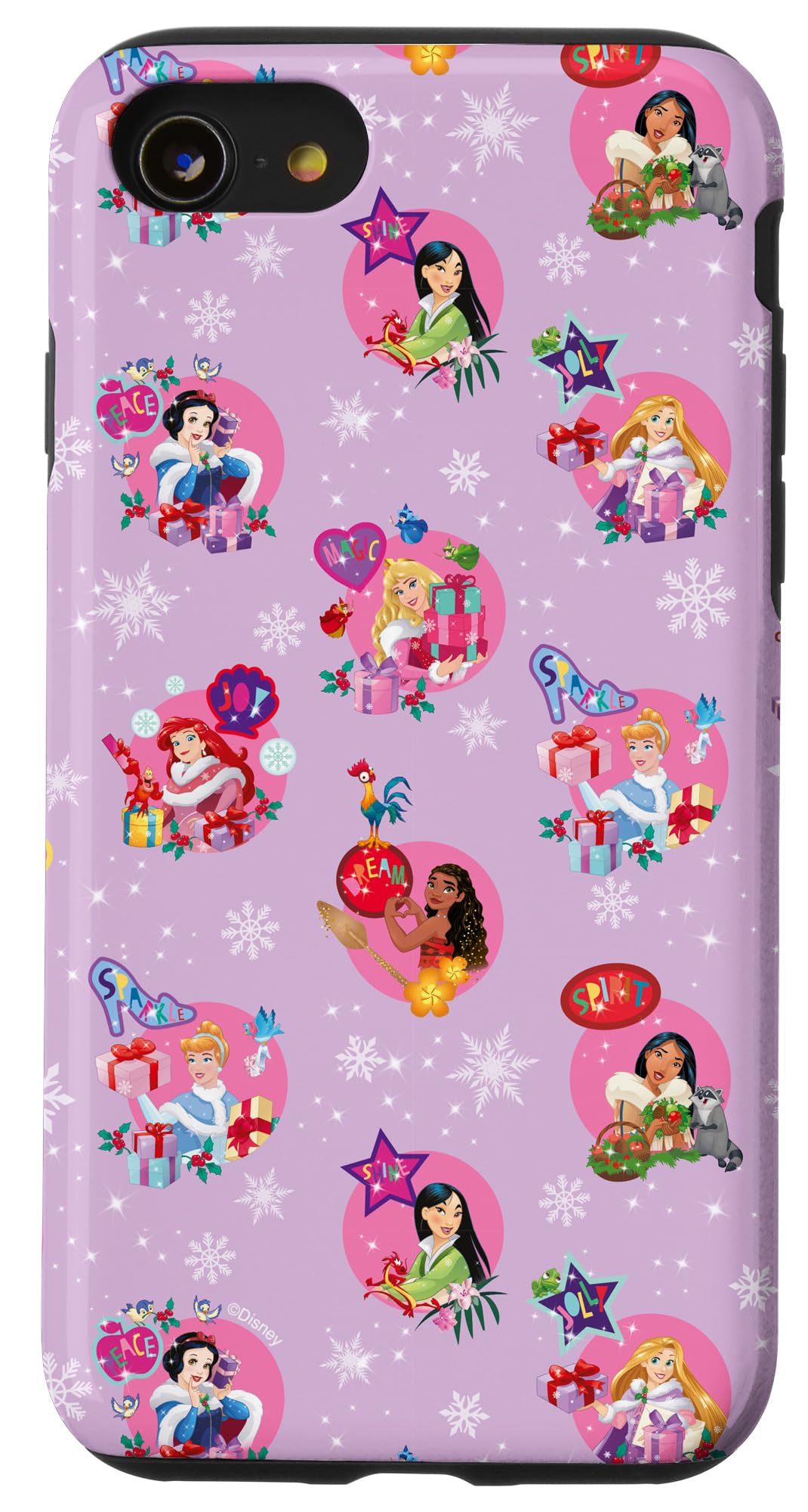 iPhone SE (2020) / 7 / 8 Disney Princess Seasonal Sentiments Winter Holiday Christmas Case