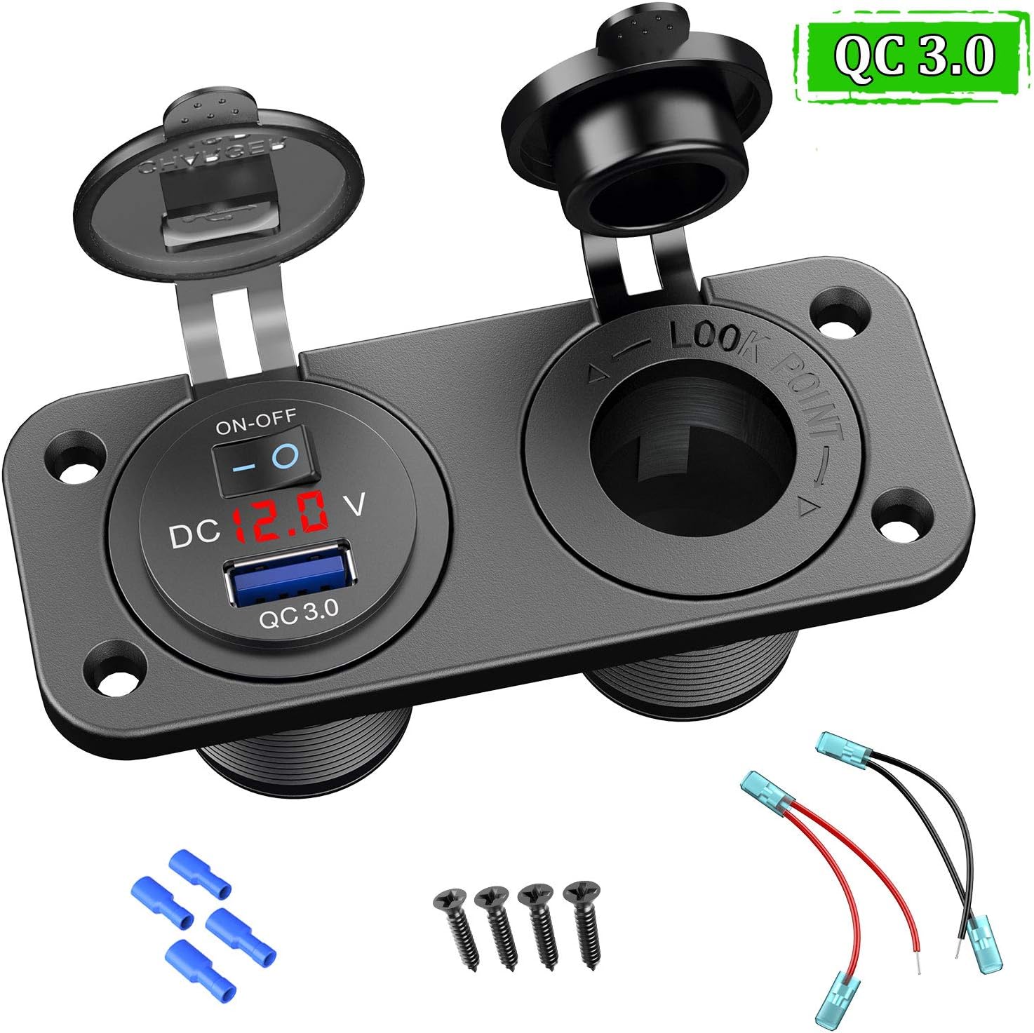 Adaptador Divisor De Mechero Qidoe 200W - 12V/24V, Carga Rápida USB-C PD 65W Y USB 3.0, Para Coche Y Vehículos