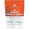 Dr. Bill’s Feline Ultimate Fitness & Health | Cat Multivitamin Powder - Daily Supplement | Weight Control, Joint, Brain, Heart & Immune Support | Omega 3s, Collagen, B Vitamins, Taurine, Amino Acids
