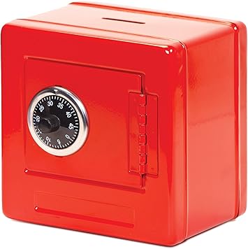 Tobar 28469 - Banco de dinero (metal, color rojo): Amazon.es: Juguetes y juegos