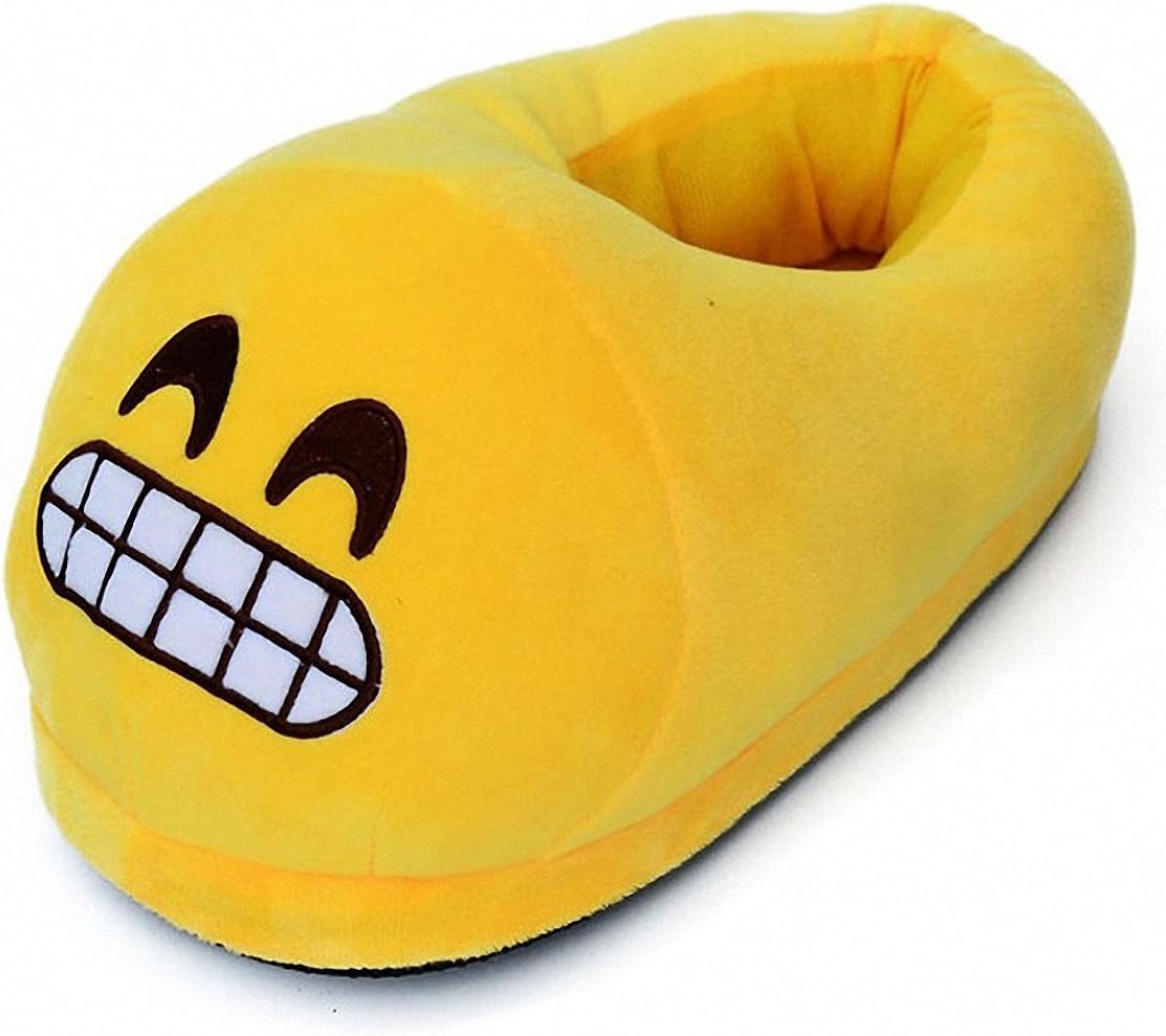 Amazon Com Akanbou Unisex Cute Funny Warm Emoji Home Slippers Cartoon Plush Shoes For Adult Kids Varied Size Slippers
