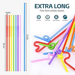 [Individually Wrapped] 200 Pcs Colorful Flexible