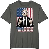 Merica Trump Shirt Funny Trump 4th of July American USA Flag T-Shirt