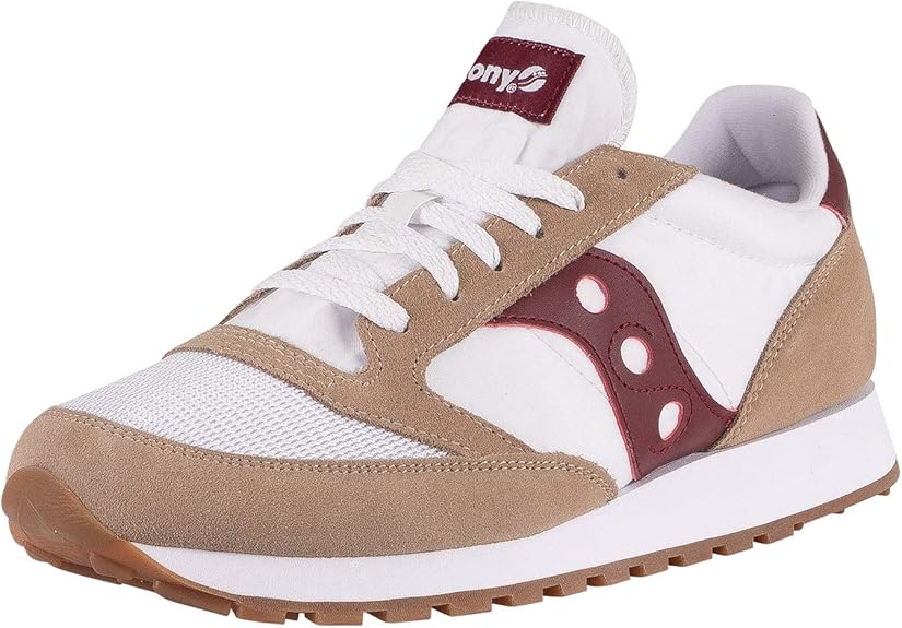 Saucony Men's Jazz Original Vintage Tan/White/Wine Track and Field Shoe, 8 UK: Amazon.co.uk: Shoes \u0026 Bags