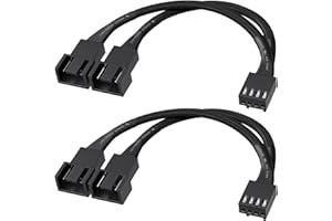 Cable Matters 2-Pack 2 Way 4 Pin PWM Fan Splitter Cable - 4 Inches