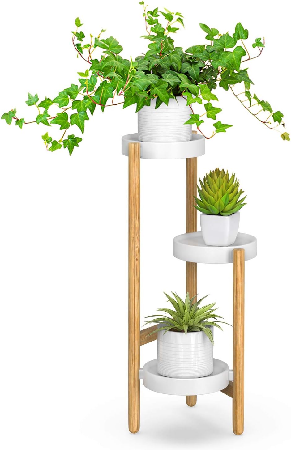 indoor umbrella holders on Gardening Bamboo Plant Stands Indoor 3 Tier Tall Corner Plant Stand Holder Plant Display Rack For Garden Outdoor Pots Planters Container Accessories