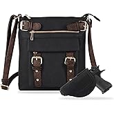 JESSIE & JAMES 2 Toned Belt Concealed Carry Crossbody Bag with Lock and Key